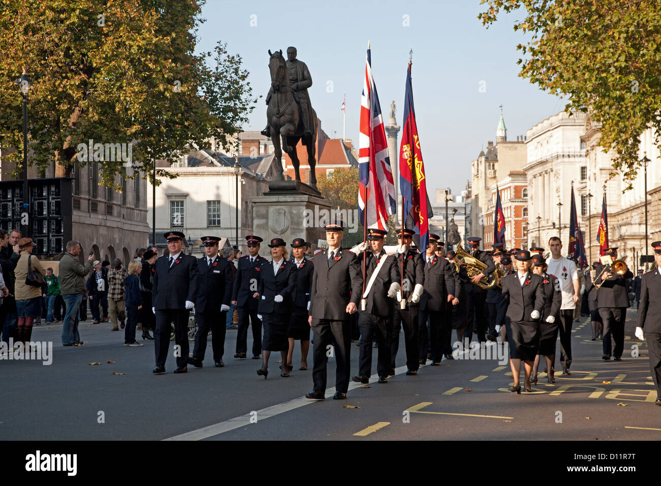 The Salvation Army marching at London Remembrance Day ceremony, London