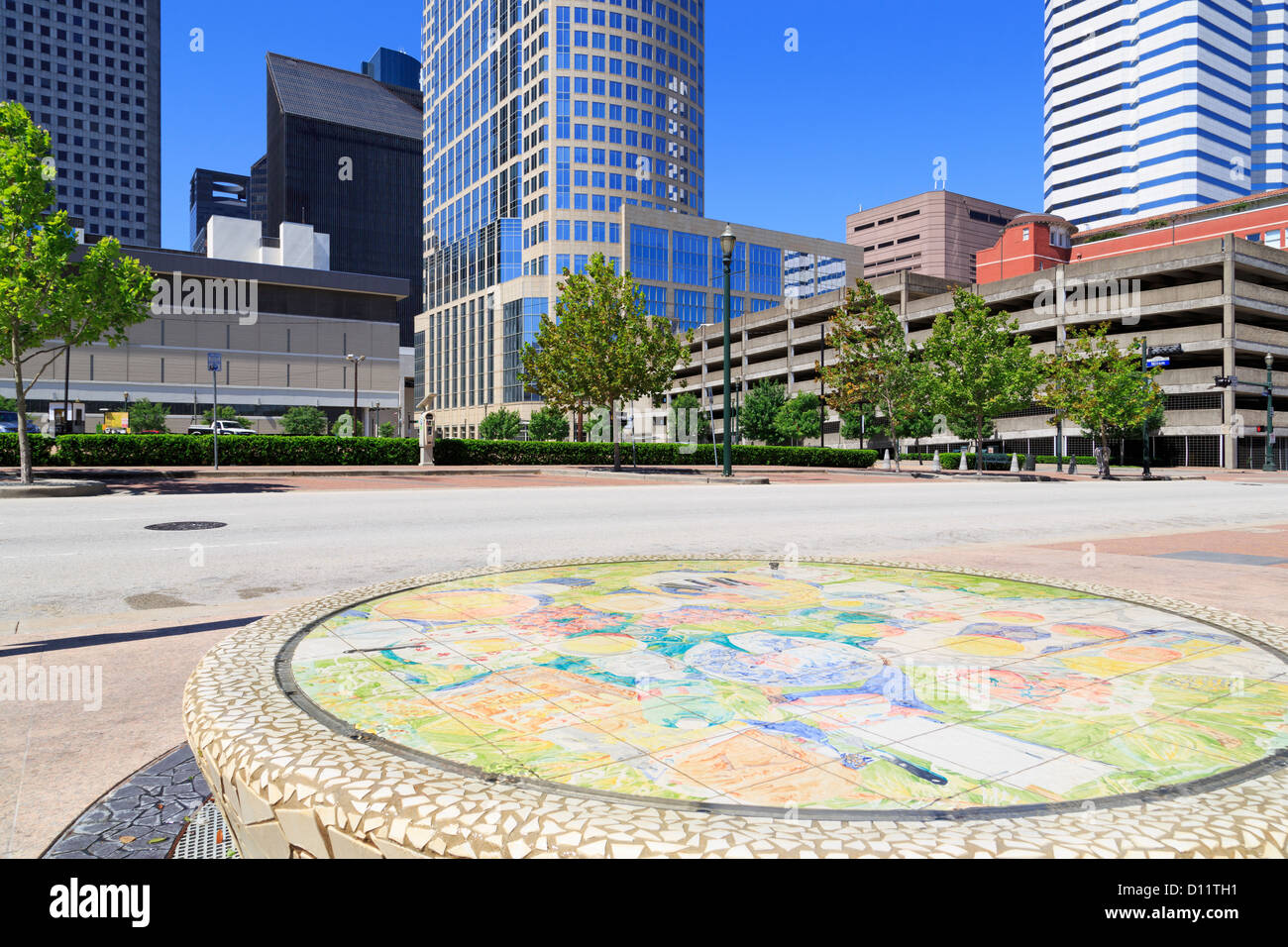 Tile in Market Square Park,Houston,Texas,USA Stock Photo Alamy