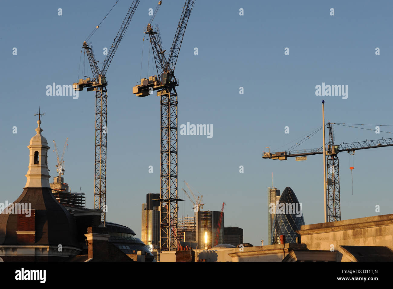 Construction site at One Tower bridge , potters field, London Se1