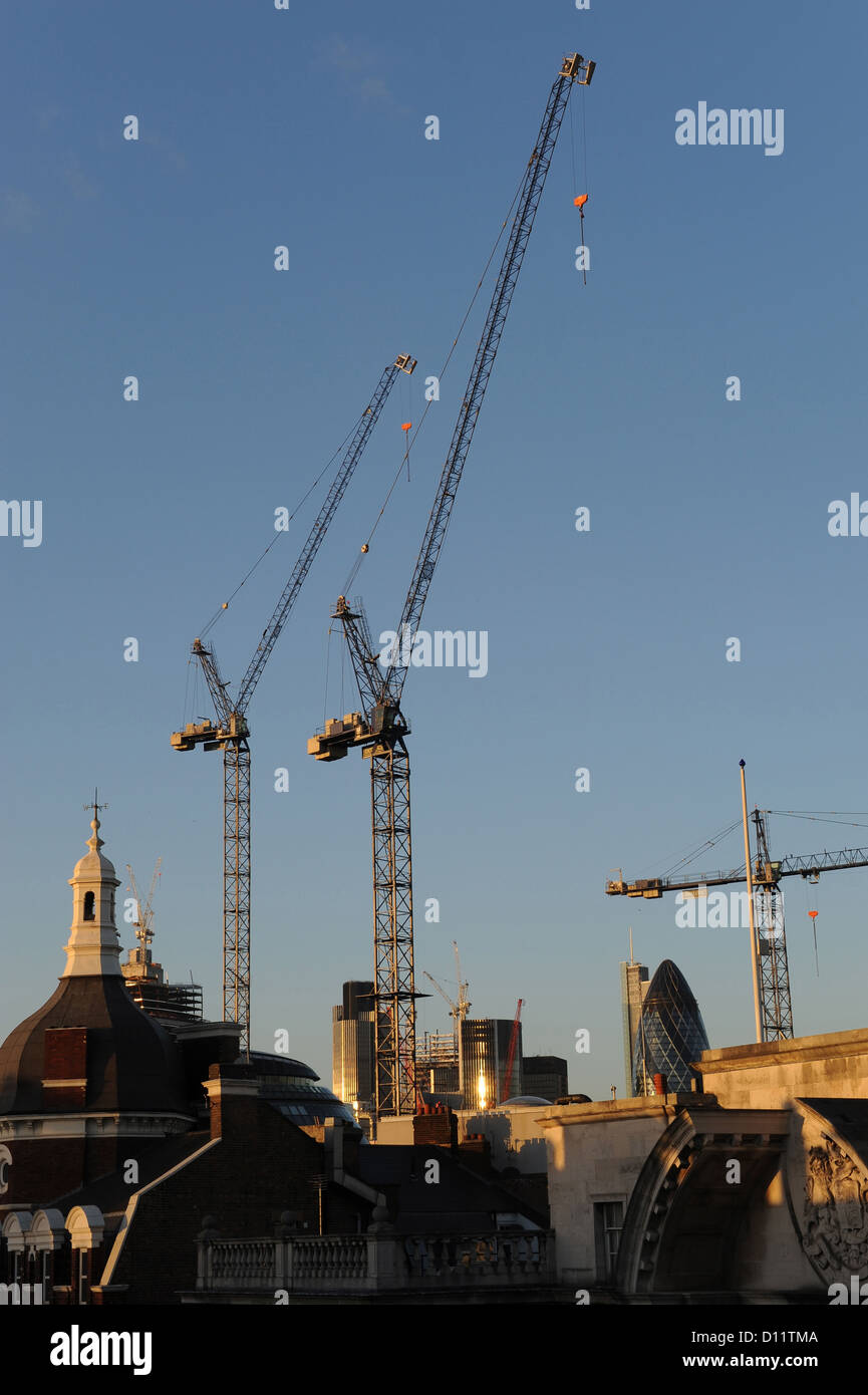 Construction site at One Tower bridge , potters field, London Se1