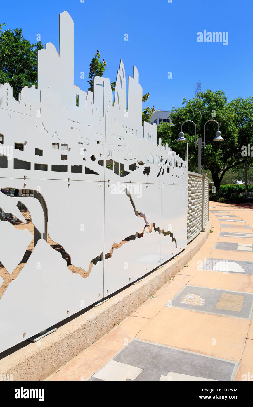 Dog Park in Market Square Park,Houston,Texas,USA Stock Photo