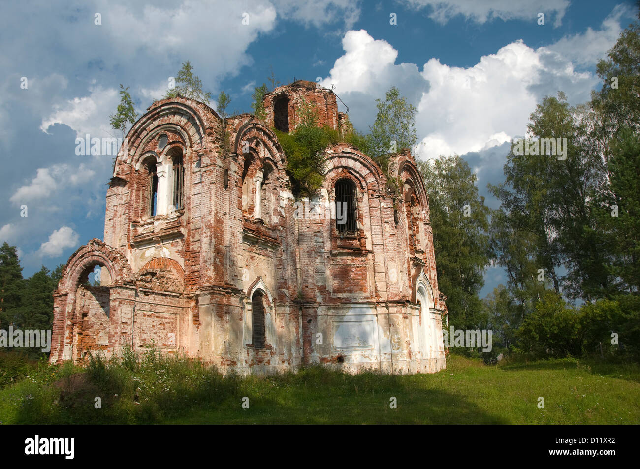 Ruins of Church Panteleimon Stock Photo