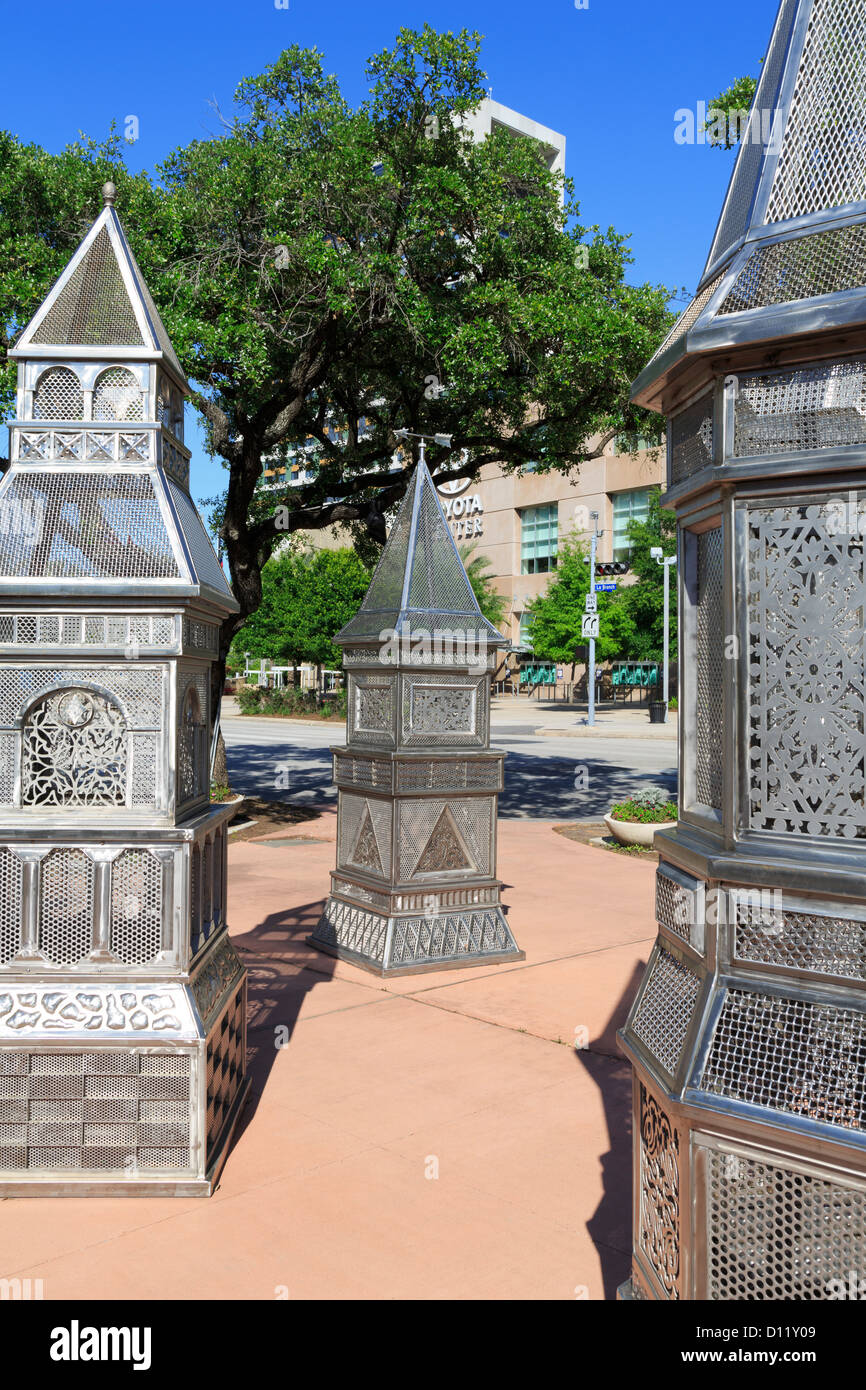 Root Square Heritage Lanterns,Houston,Texas,USA Stock Photo Alamy