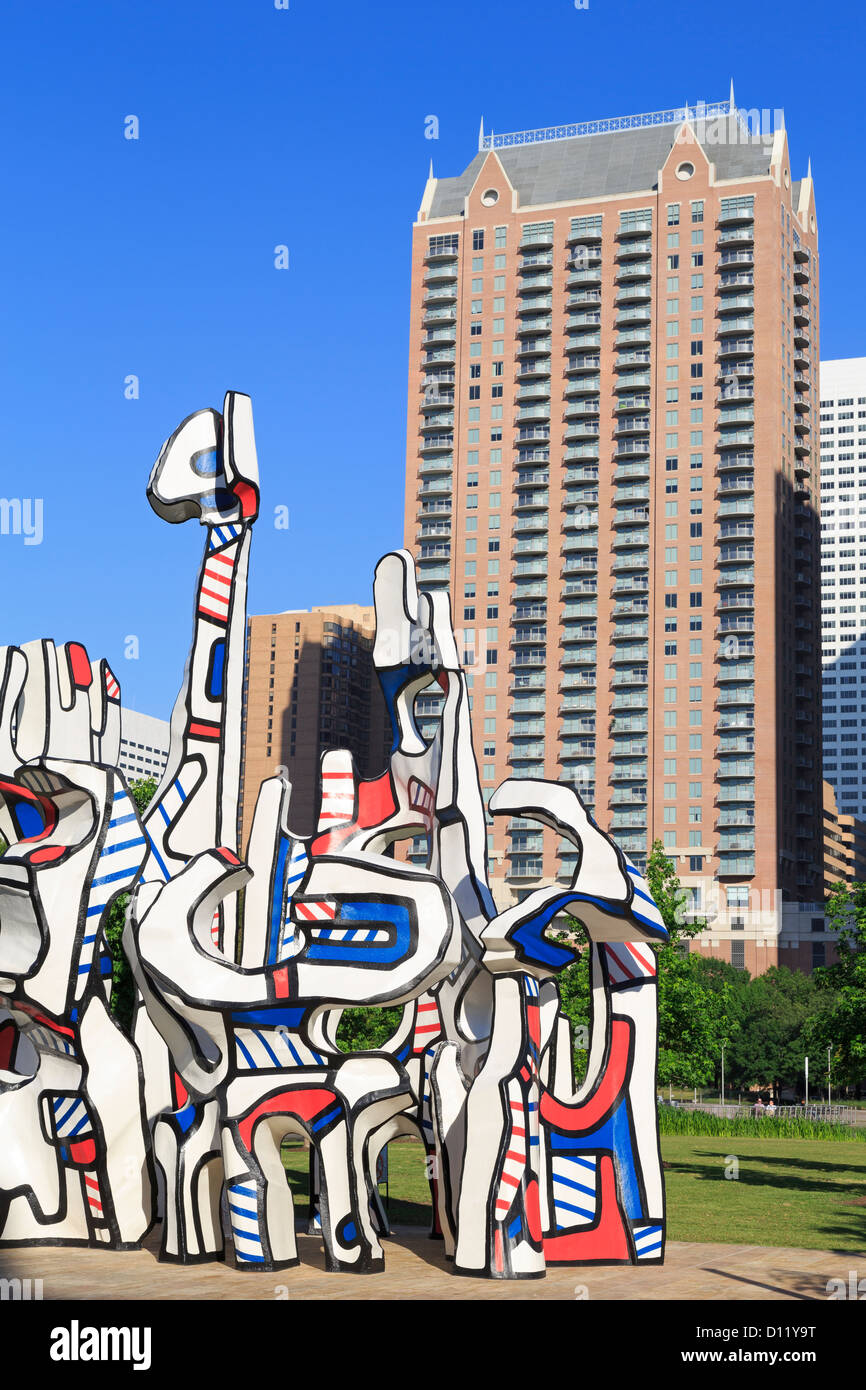 Monument Au Fantome by Jean Dubuffet,Discovery Park,Houston,Texas,USA Stock Photo