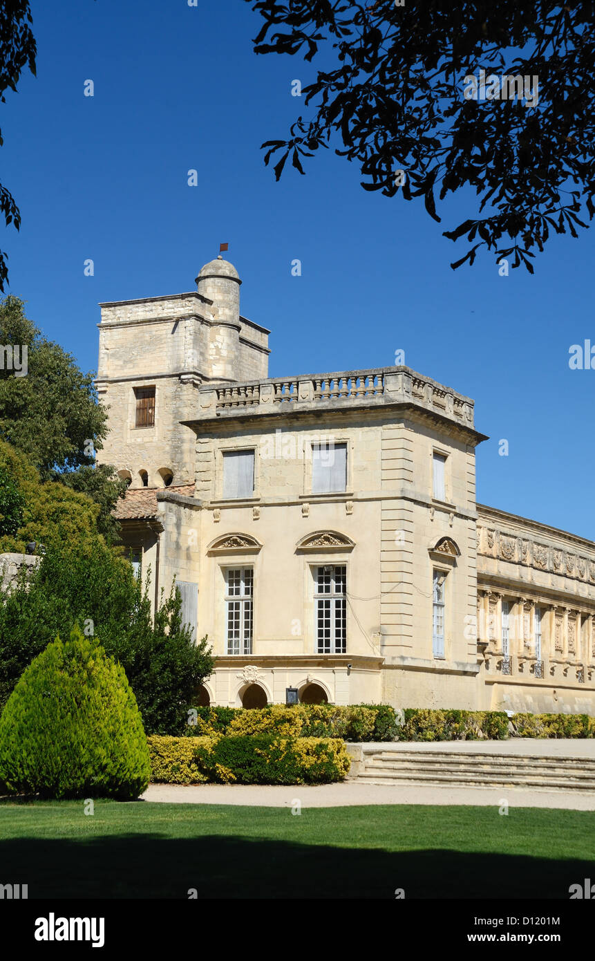 Guillaume de Nogaret Renaissance Château or Castle and Grounds, Park & Gardens Marsillargues Hérault France Stock Photo