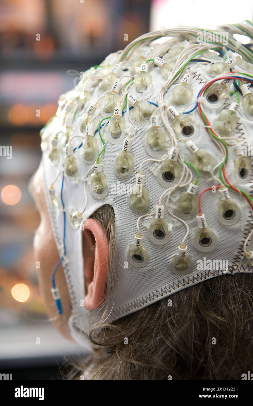 Berlin, Germany, the experiment Berlin Brain Computer Interface project BBCI Stock Photo