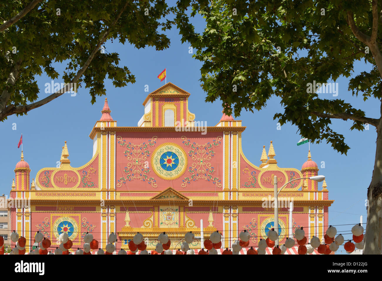The Elaborate Main Entrance To The Fair At The April Fair; Sevilla ...