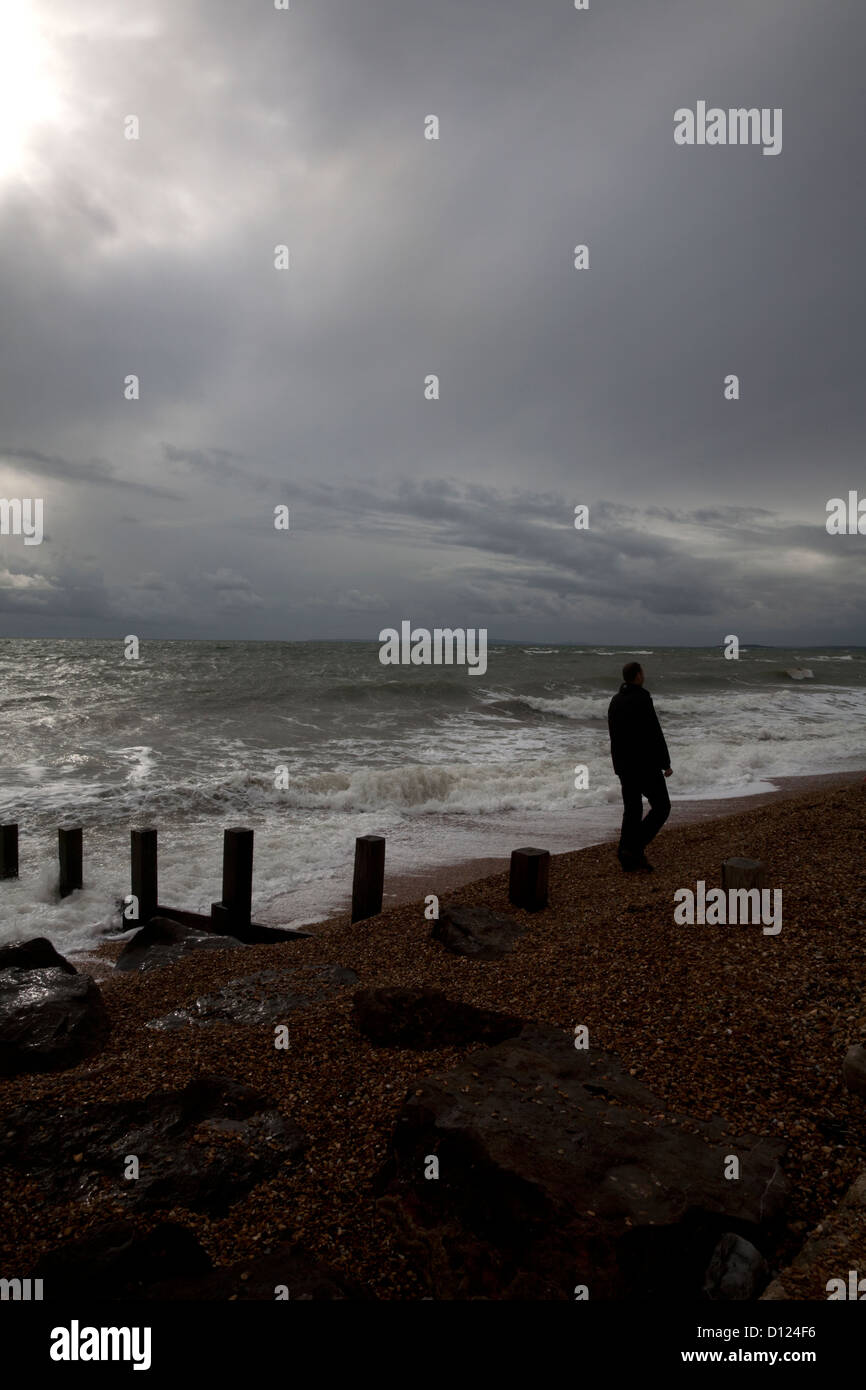 Solent from Milfordonsea Hampshire England Stock Photo Alamy