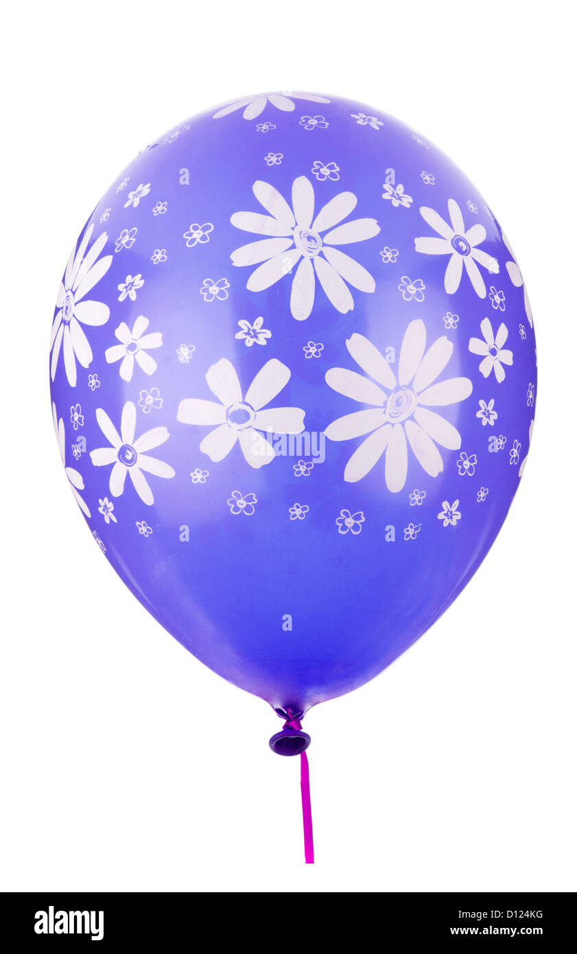 Flower balloons decoration for holiday isolated on white Stock