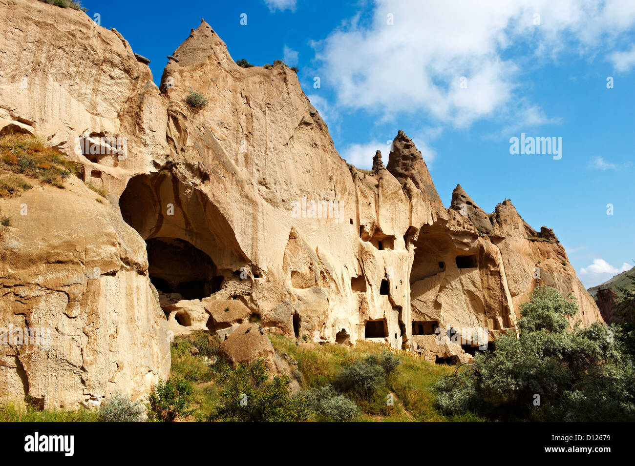 Early Christian monasteries of Zelve, Cappadocia Turkey Stock Photo