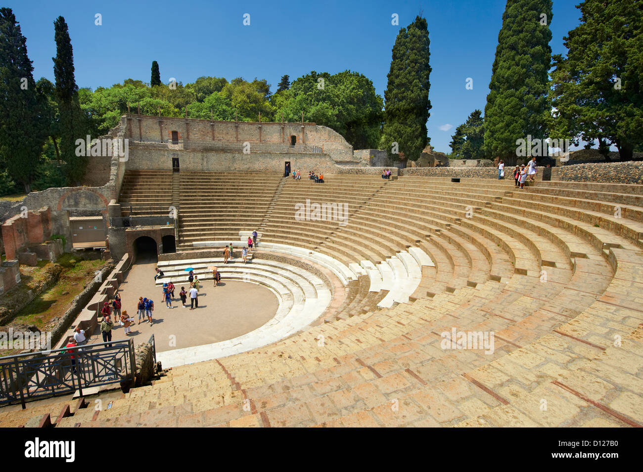 The Roman Great Theatre of Pompeii Italy Stock Photo