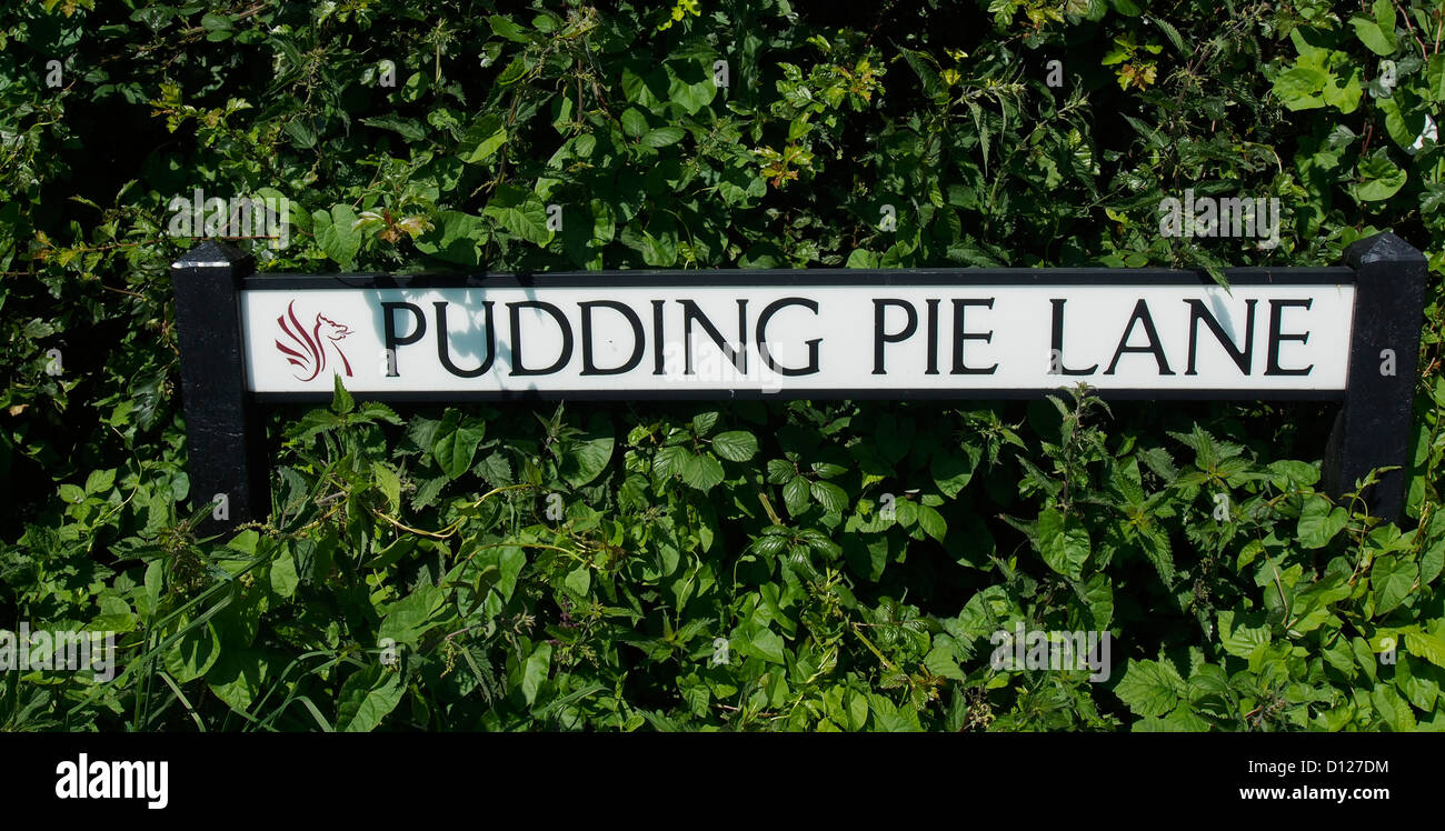 Pudding Pie Lane street name in the village of Churchill, North