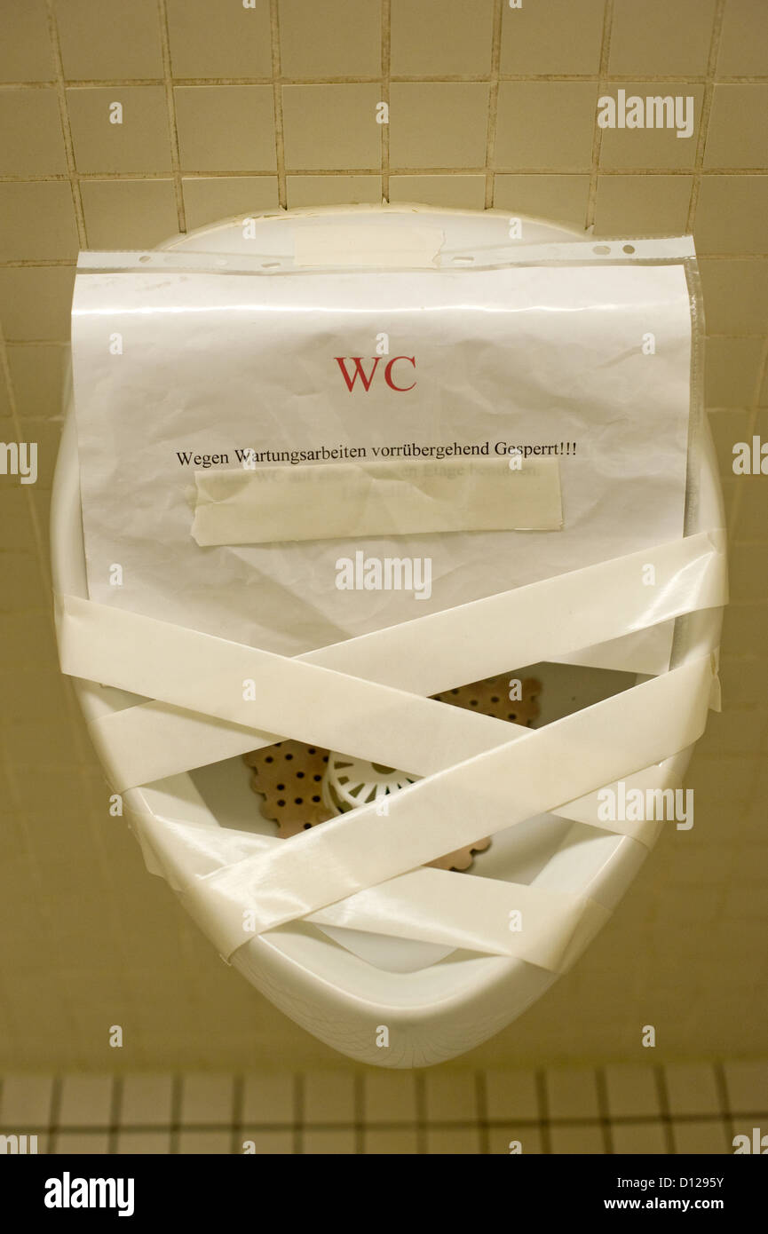 Berlin, Germany, urinal disabled for maintenance Stock Photo Alamy