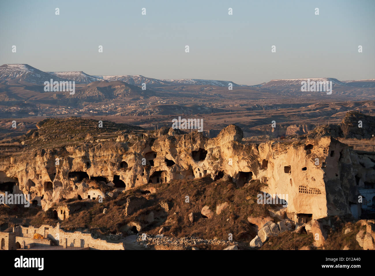 Landscape And Buildings Built Into Caves; Urgup Nevsehir Turkey Stock Photo