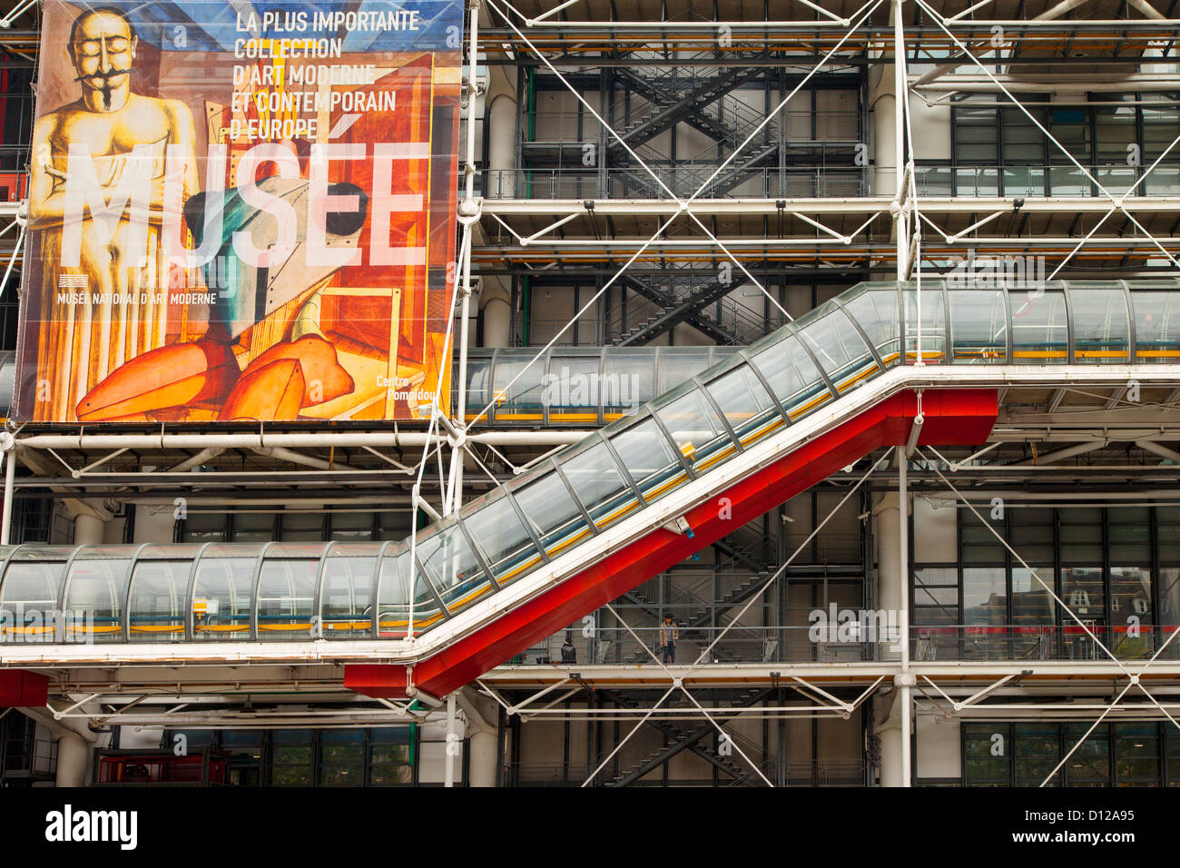 Musee National d'Art Moderne - or Pompidou Center, Paris France Stock Photo