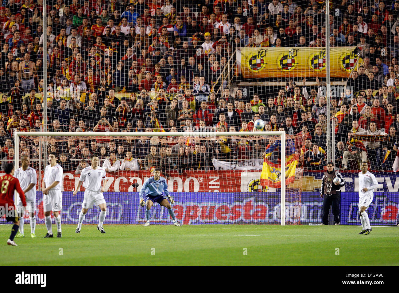 Seville, Spain, friendly English and Spanish national teams Stock Photo