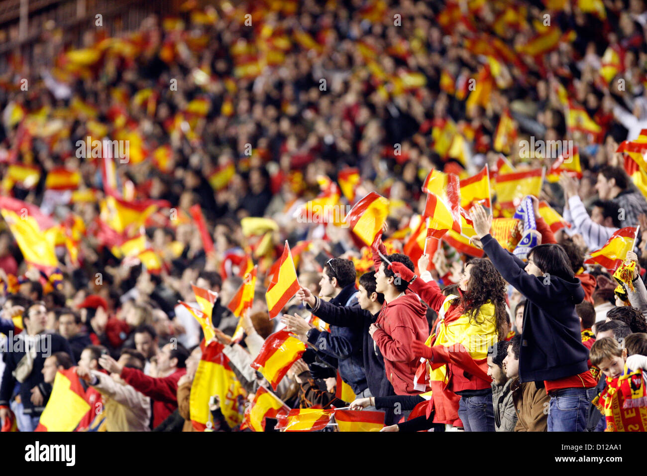 Seville, Spain, Spanish football fans Stock Photo Alamy