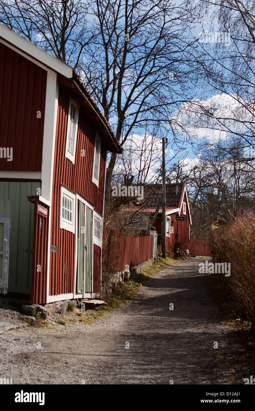 Swedish, Stockholm, Vaxholm, Archipelago, House, Typical Stock Photo