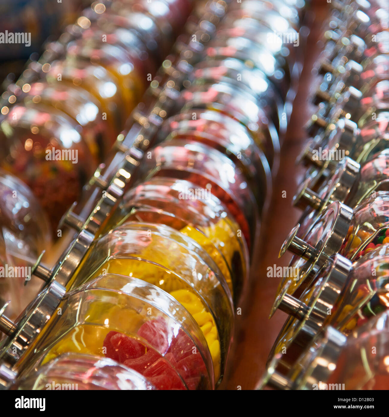 Jars Of Various Candy In Rows; Chicago Illinois United States Of