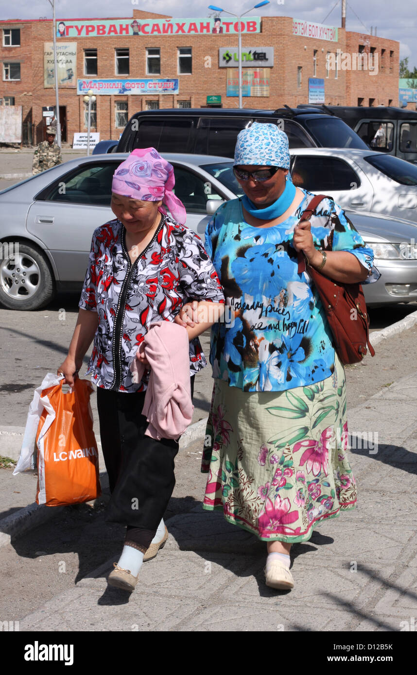 Women in Olgii, W. Mongolia Stock Photo
