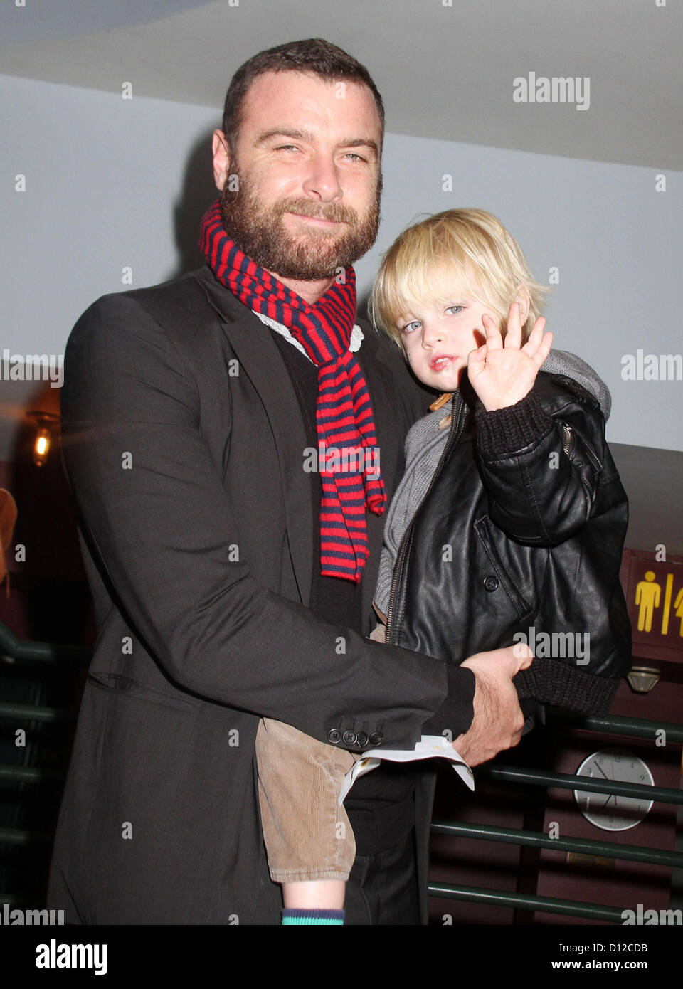 Dec. 5, 2012 - New York, New York, U.S. - Actor LIEV SCHREIBER and his son attend the New 42nd Street Gala, To Honor Australia Council for the Arts in celebration of The New Victory Theater Education Programs held at The New Victory Theater. (Credit Image: © Nancy Kaszerman/ZUMAPRESS.com) Stock Photo