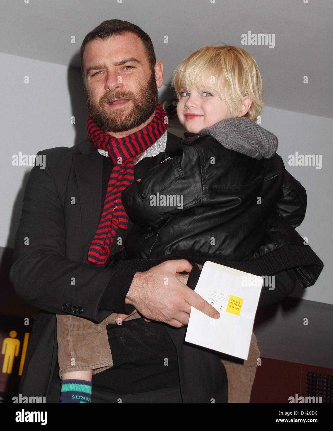 Dec. 5, 2012 - New York, New York, U.S. - Actor LIEV SCHREIBER and his son attend the New 42nd Street Gala, To Honor Australia Council for the Arts in celebration of The New Victory Theater Education Programs held at The New Victory Theater. (Credit Image: © Nancy Kaszerman/ZUMAPRESS.com) Stock Photo