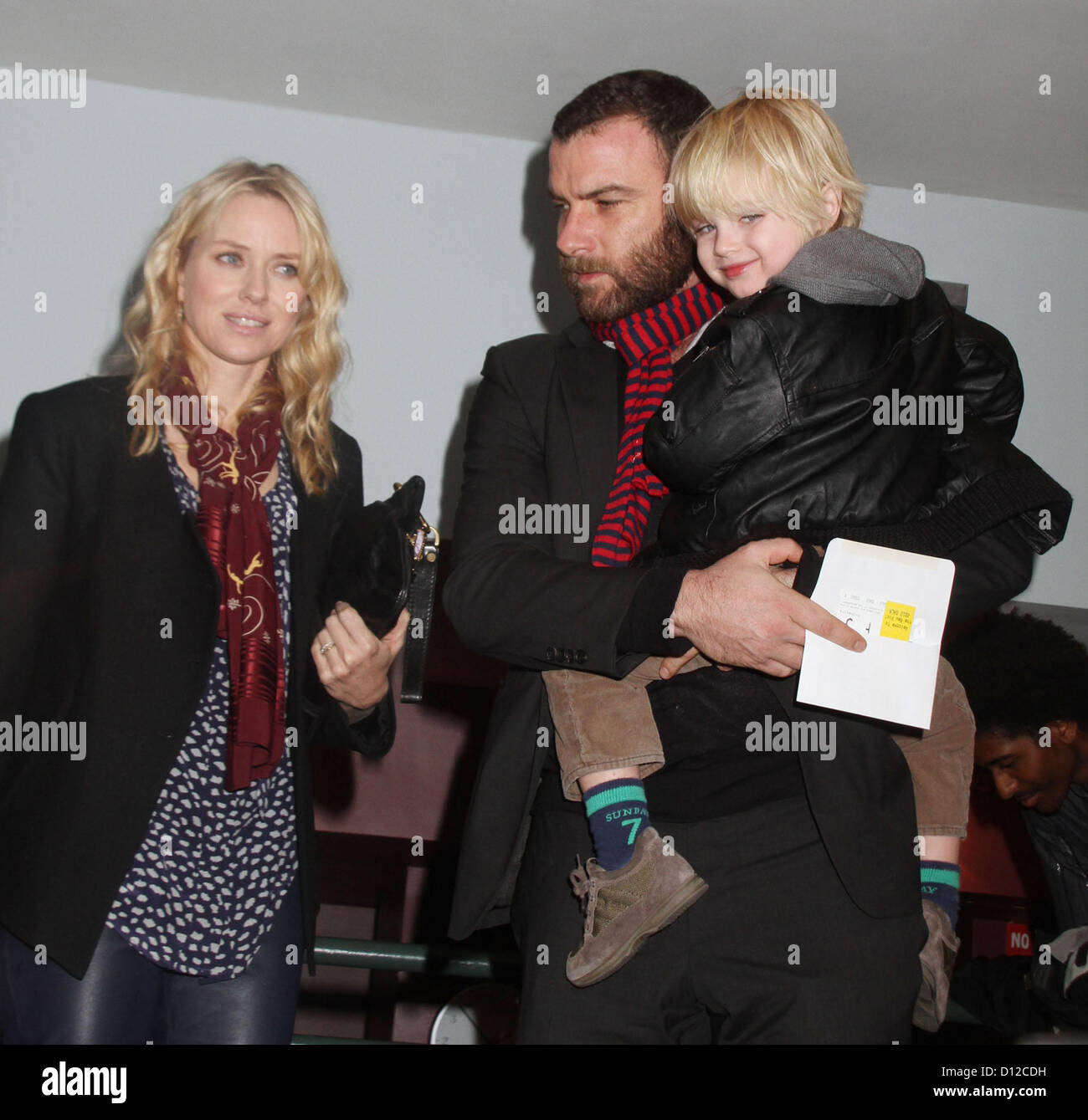 Dec. 5, 2012 - New York, New York, U.S. - Actors NAOMI WATTS, LIEV SCHREIBER and their son attend the New 42nd Street Gala, To Honor Australia Council for the Arts in celebration of The New Victory Theater Education Programs held at The New Victory Theater. (Credit Image: © Nancy Kaszerman/ZUMAPRESS.com) Stock Photo