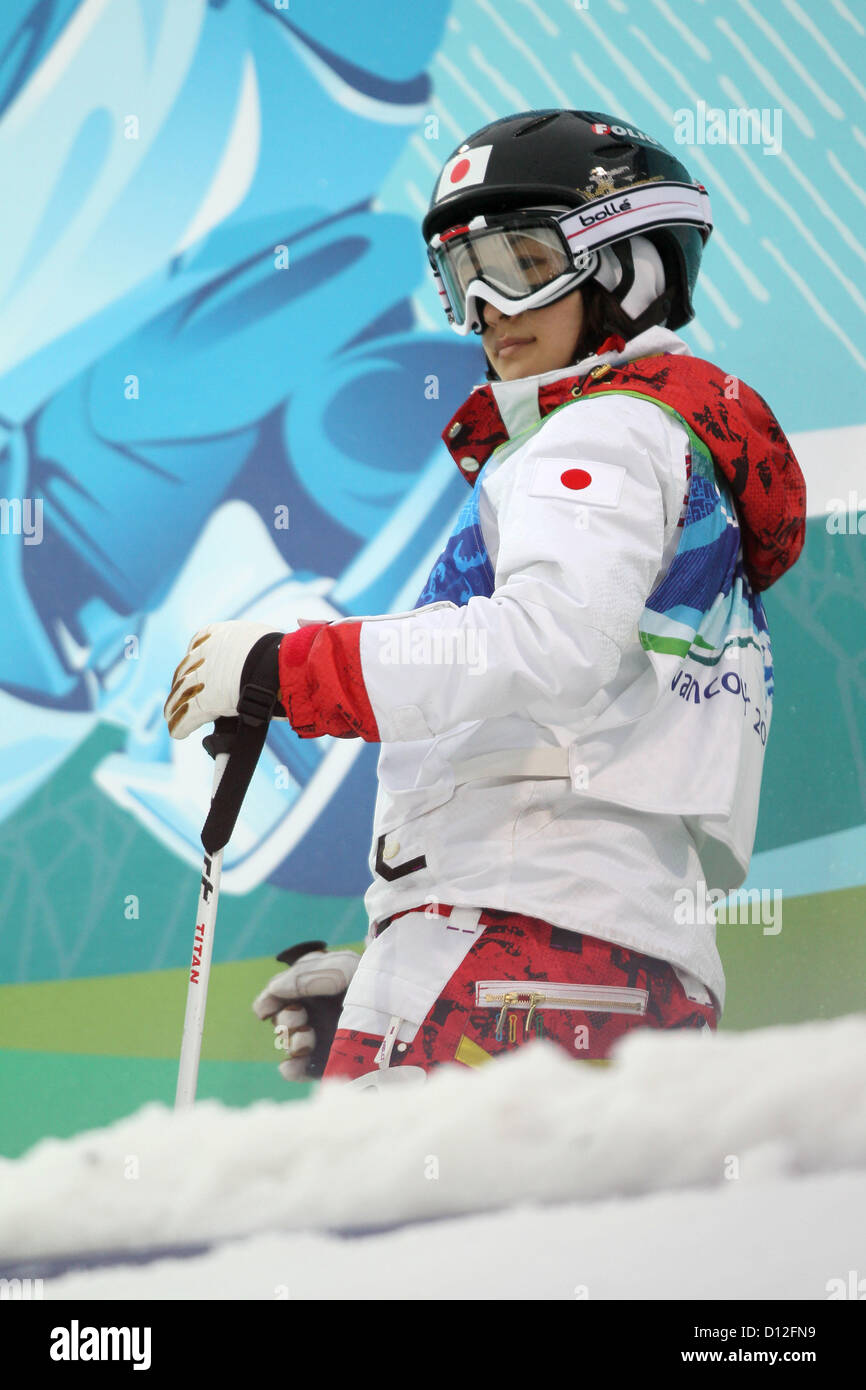 Aiko Uemura (JPN),  FEBRUARY 13, 2010 - Moguls :  Aiko Uemura of Japan during practice session before the women's freestyle skiing moguls qualifying on Cypress Mountain at the Vancouver 2010 Olympics in Vancouver, British Columbia, Canada.   (Photo by Akihiro Sugimoto/AFLO SPORT) [1080] Stock Photo