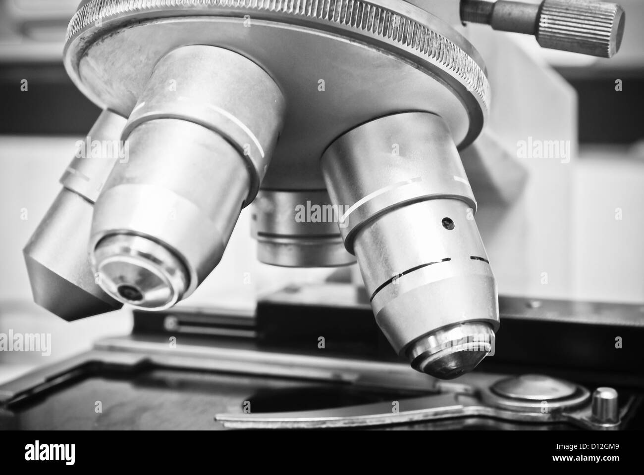 laboratory Microscope Stock Photo