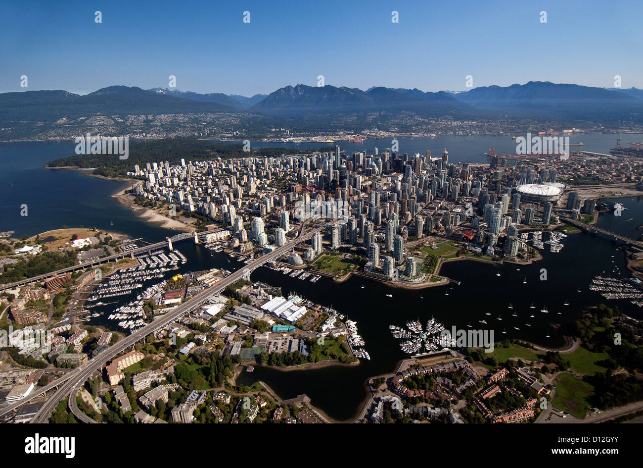 Downtown vancouver aerial hi-res stock photography and images - Alamy