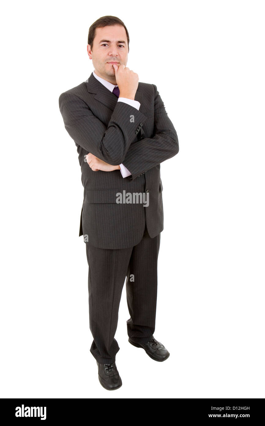 young business man full body isolated on white background Stock Photo ...