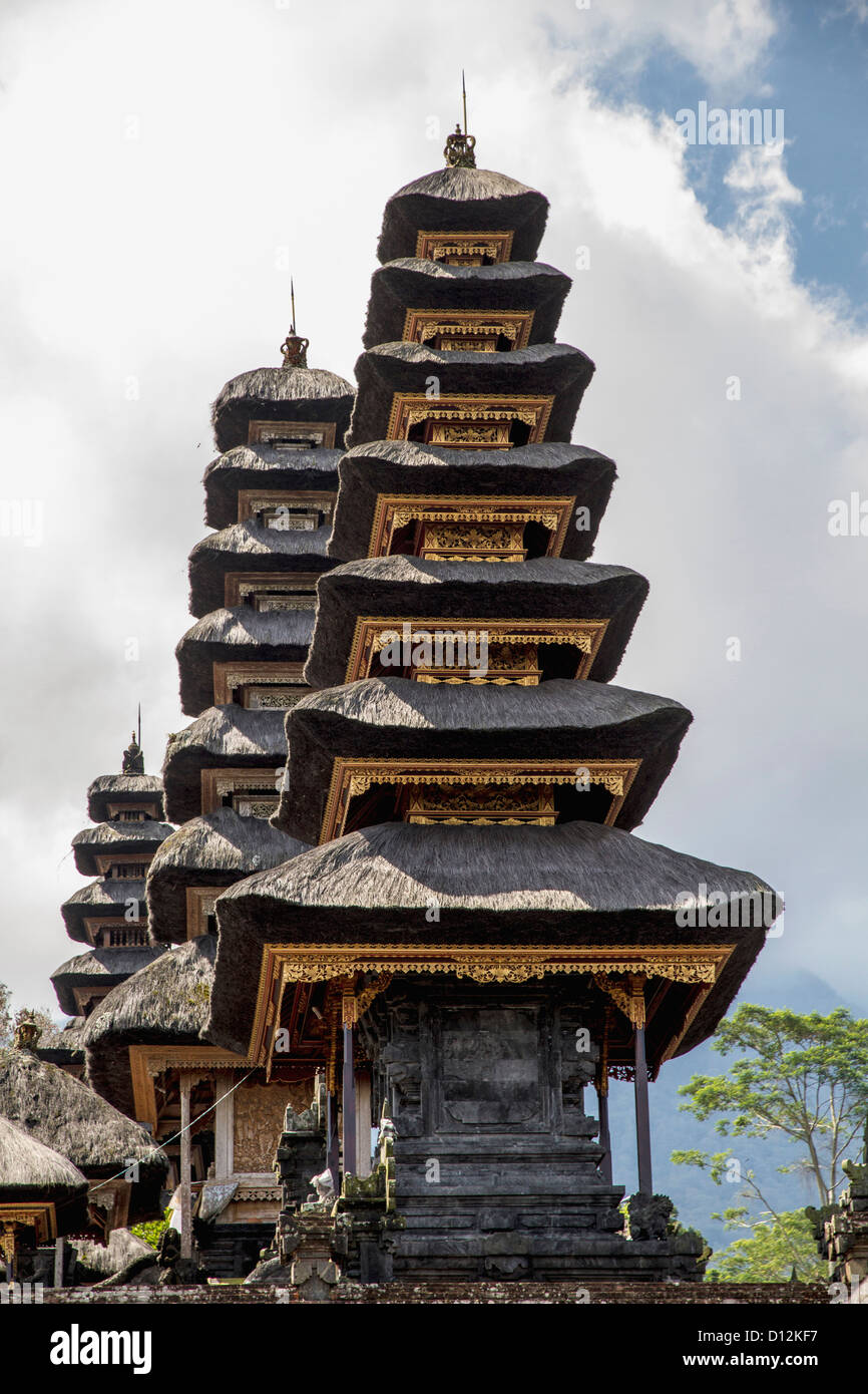 Indonesia, Bali, View of pagoda in Mother Temple of Besakih Stock Photo