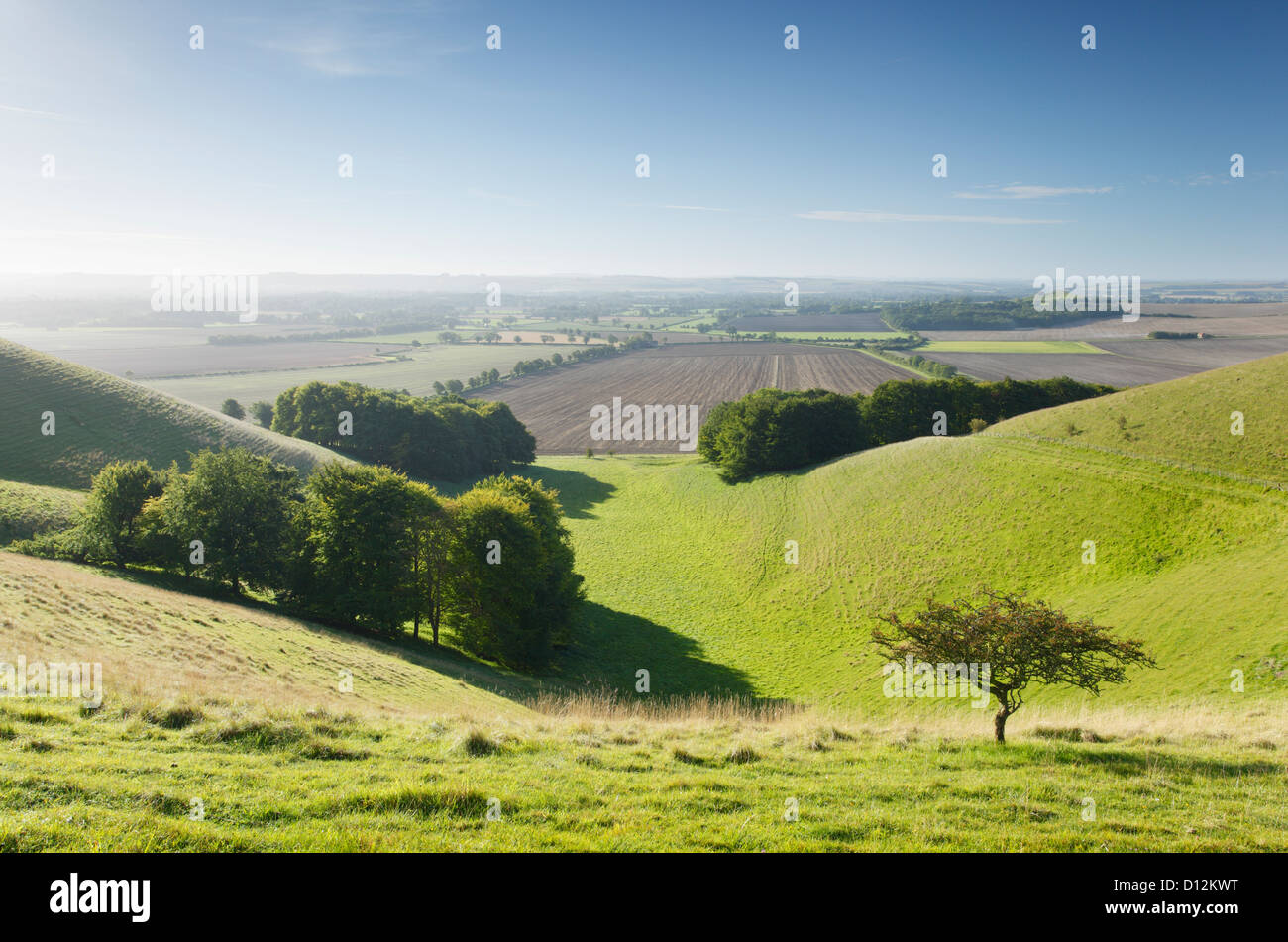 Vale of Pewsey from Knap Hill. Wiltshire. England. UK. Stock Photo