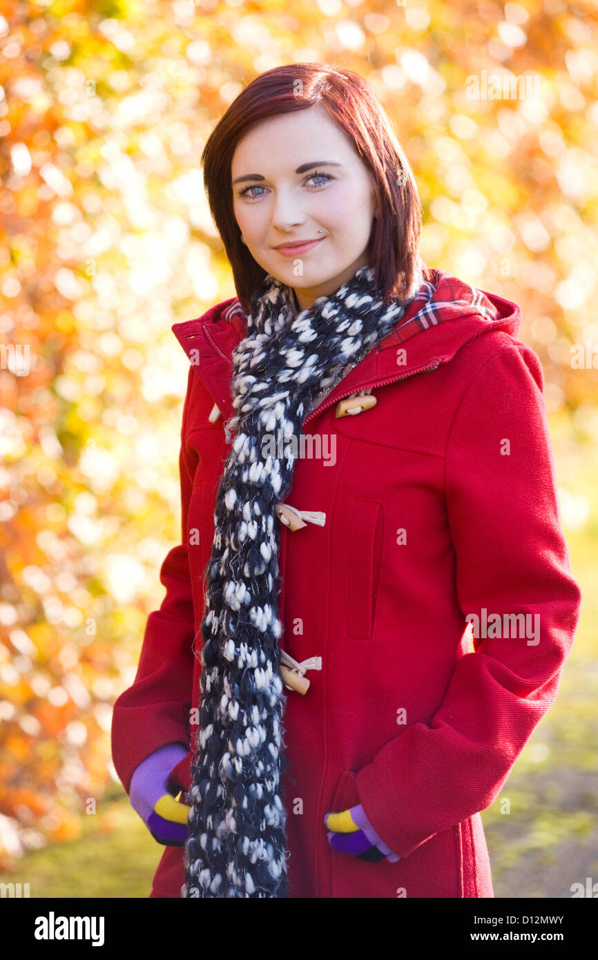 Red long coat hires stock photography and images Alamy