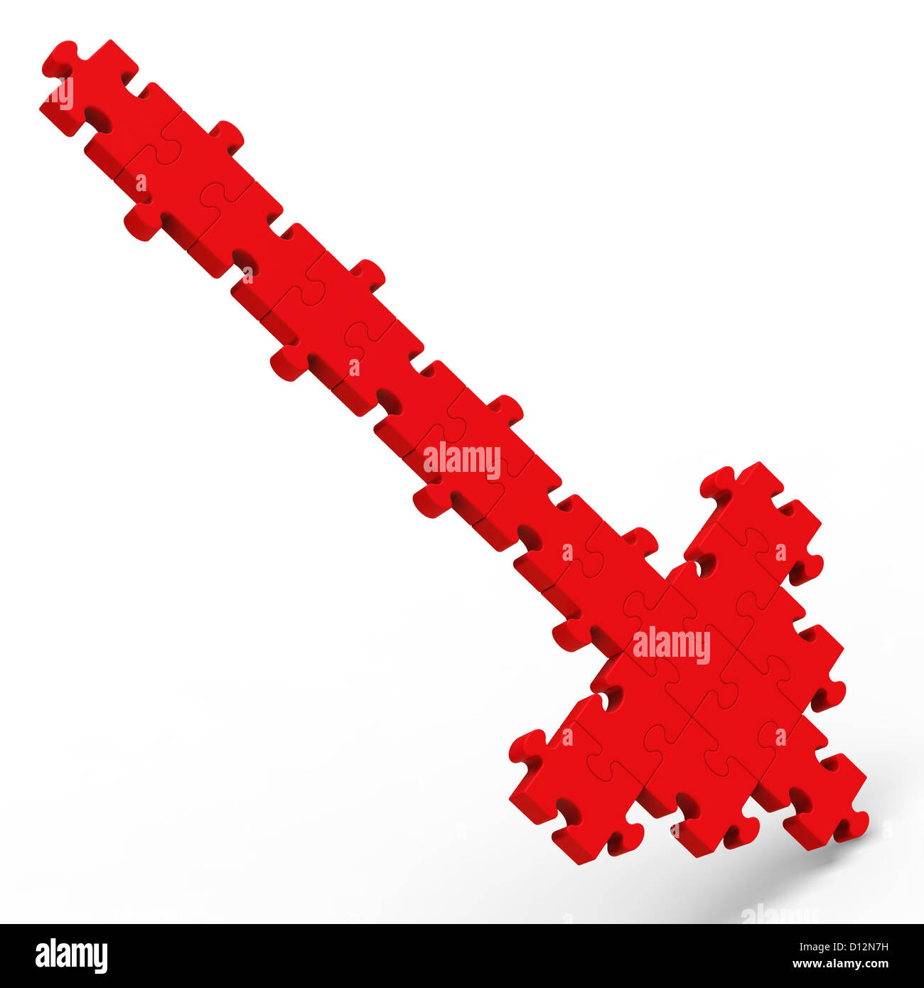 Arrow Pointing Down Shows Wrong Direction Or Dangerous Way Stock Photo