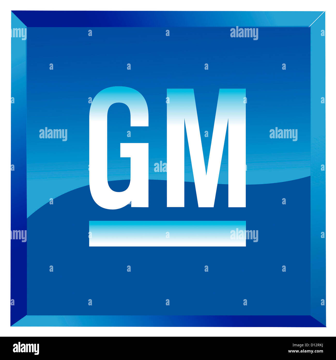 Company logo of the American automobile manufacturer General Motors GM  based in Detroit. Stock Photo
