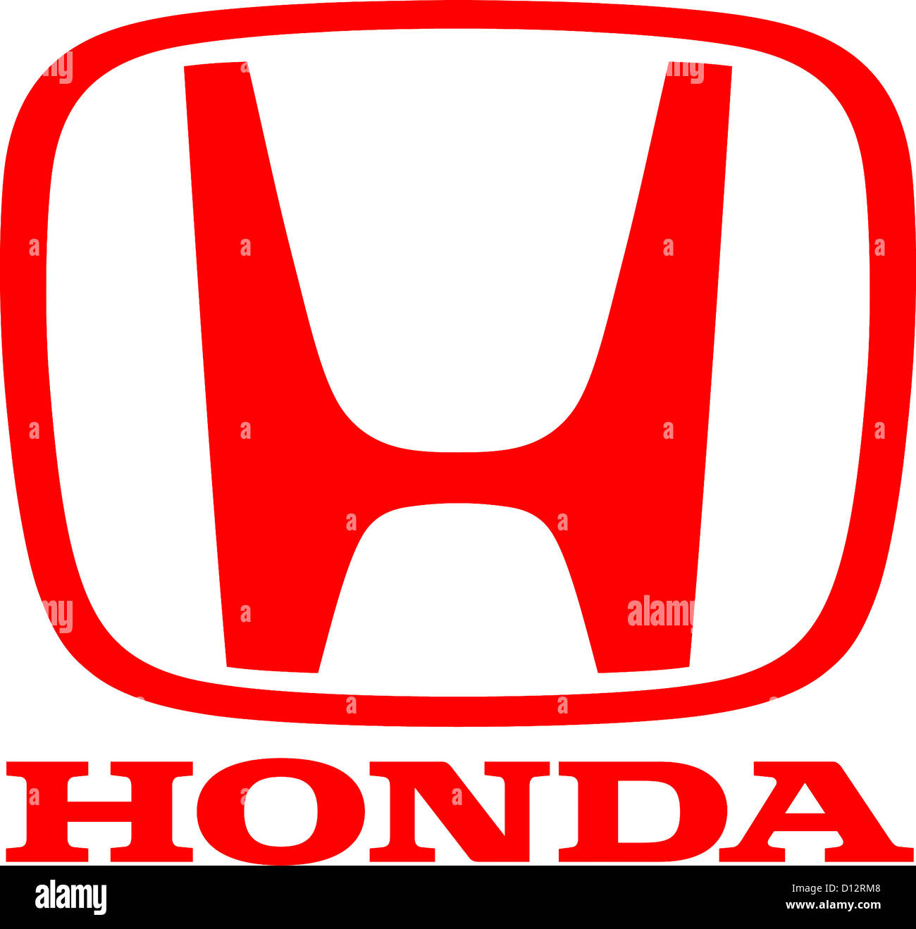 Company logo of Japanese automotive corporation Honda with seat in Tokyo. Stock Photo