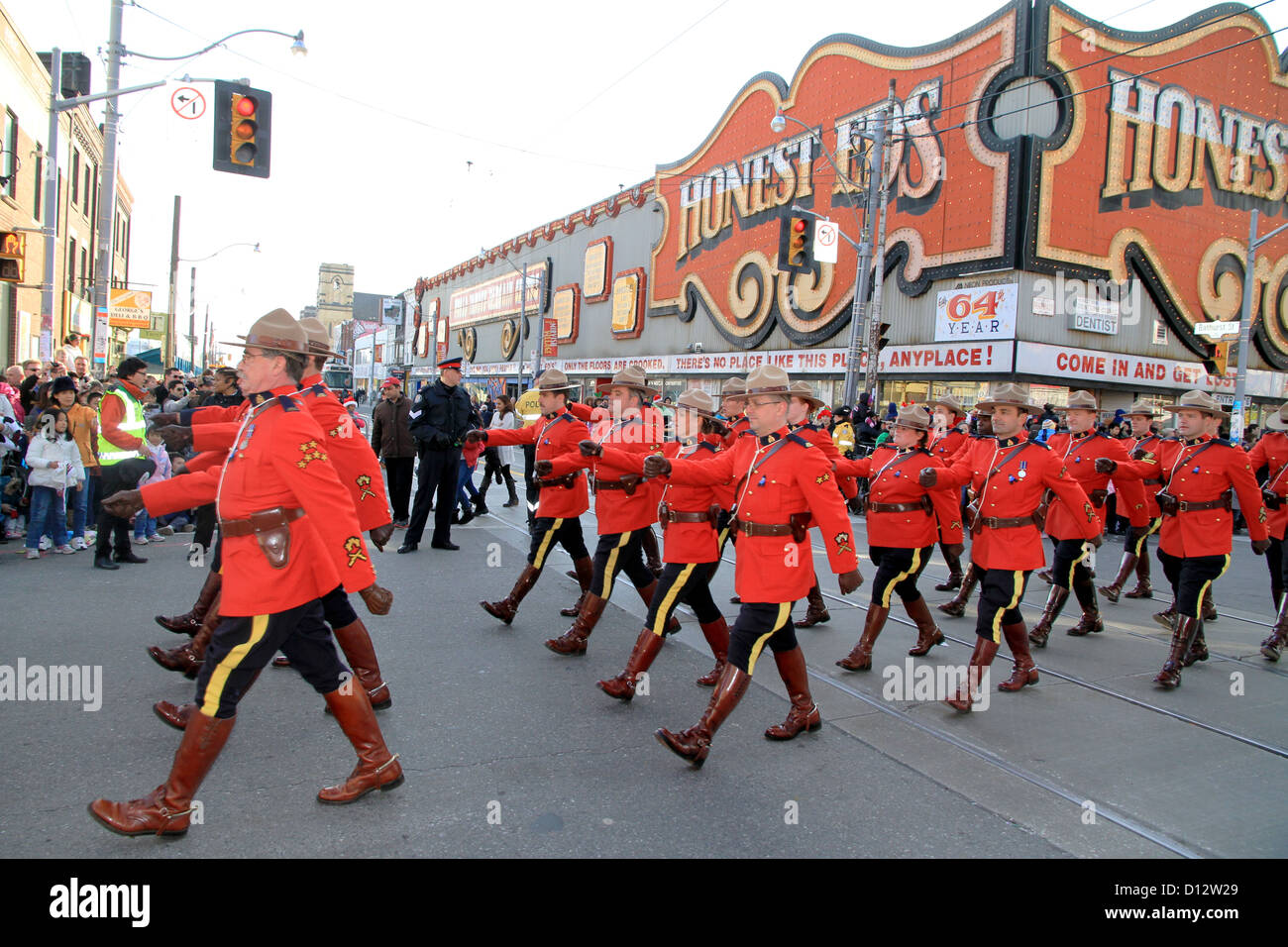 Royal Canadian Mounted Police Marching Stock Photo