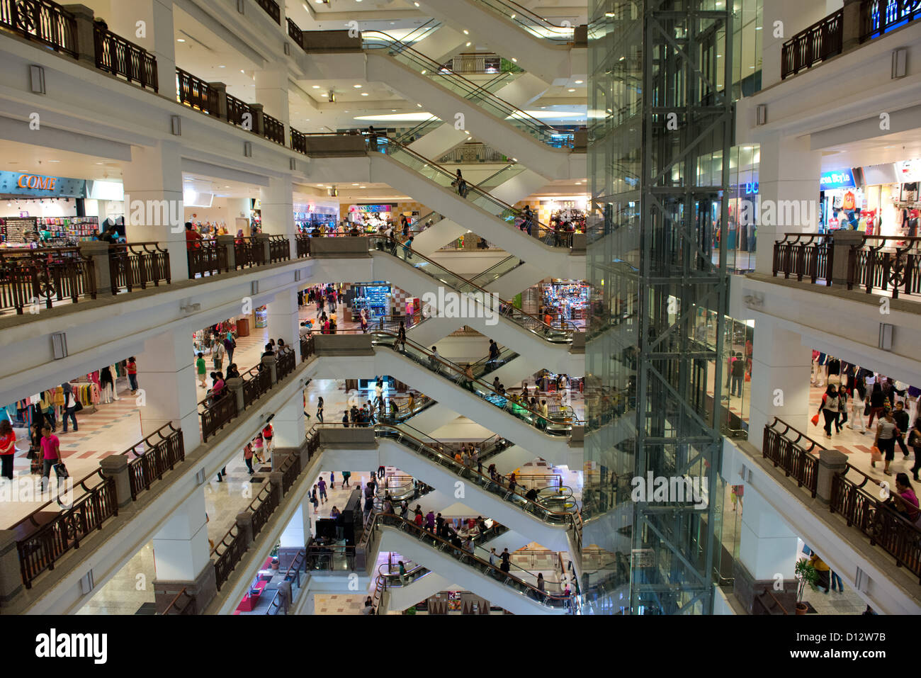 Berjaya Times Square shopping center is pictured n in Kuala Lumpur, Malaysia, 3 November 2012. Opened in 2003, it is one of the world's biggest malls. Photo: Soeren Stache Stock Photo