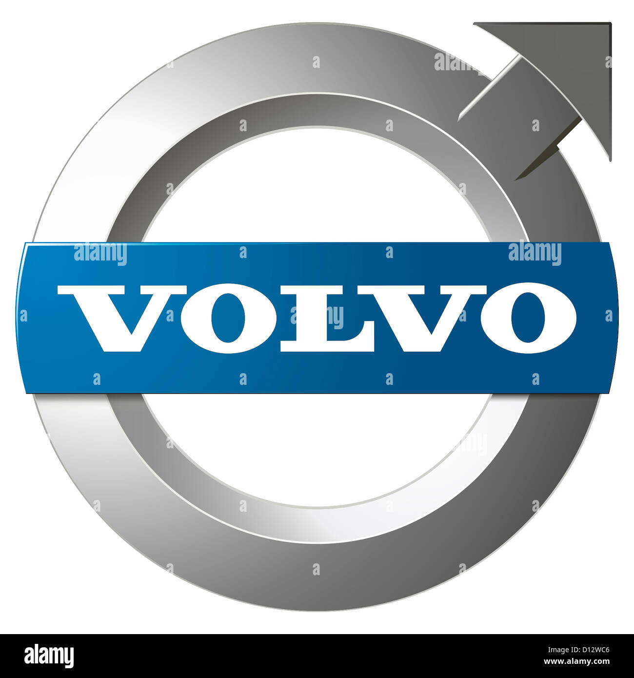 Logo of the Swedish vehicle manufacturer Volvo with seat in Gothenburg. Stock Photo