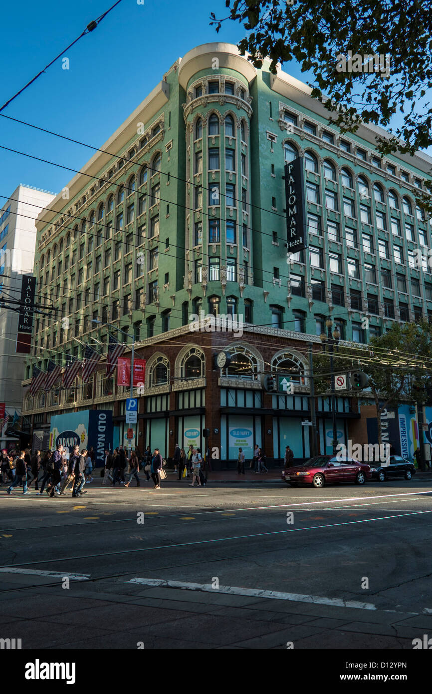 Streetl life Market Street in San Francisco Stock Photo