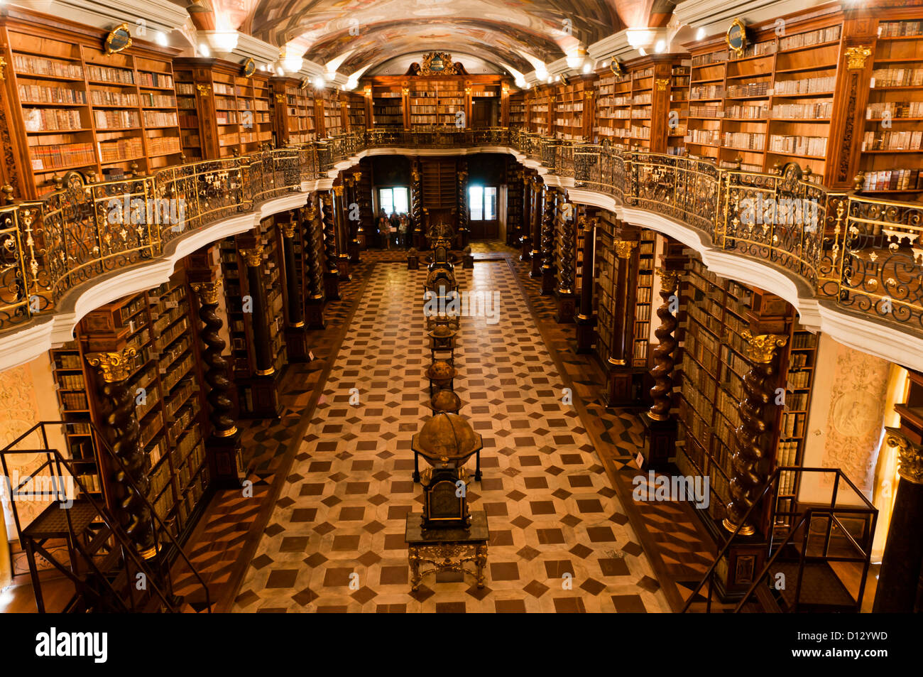 the historical center of Prague the baroque library in the Klementinum Stock Photo Alamy