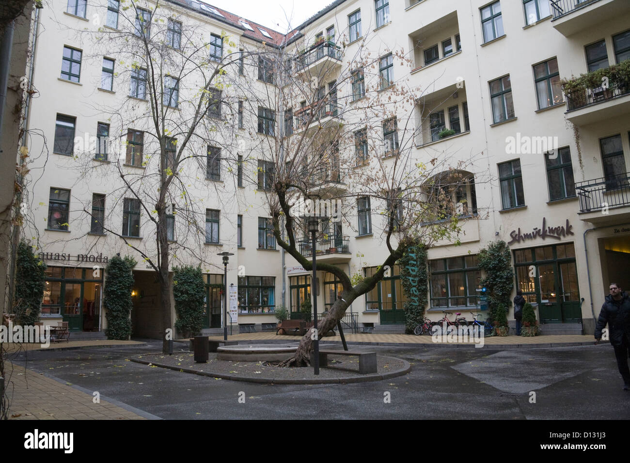 Hackesche Hofe Berlin Germany EU Smartened up and commercialised historic courtyards contain art galleries workshops and cafes Stock Photo