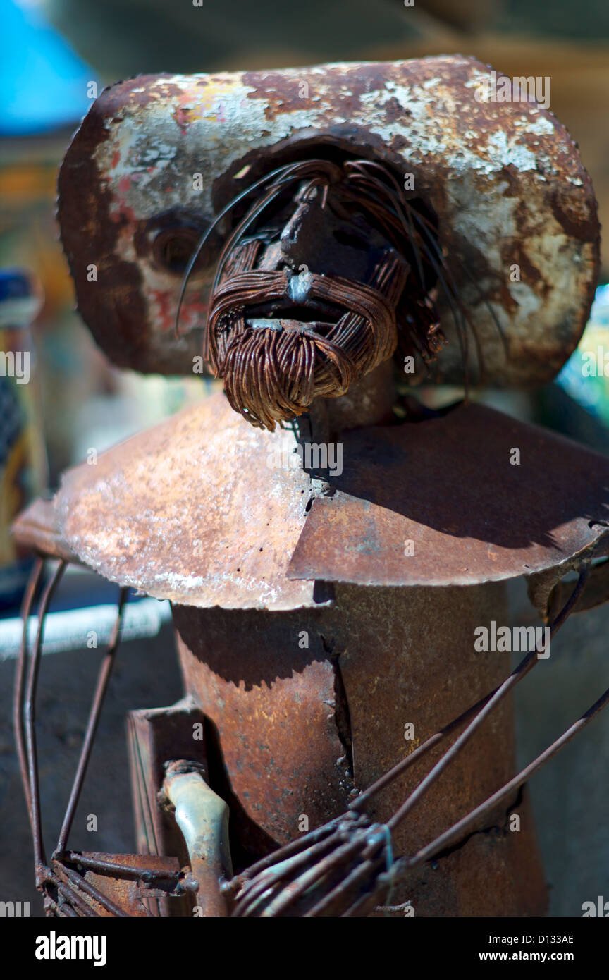 Close-up of metal sculpture Stock Photo
