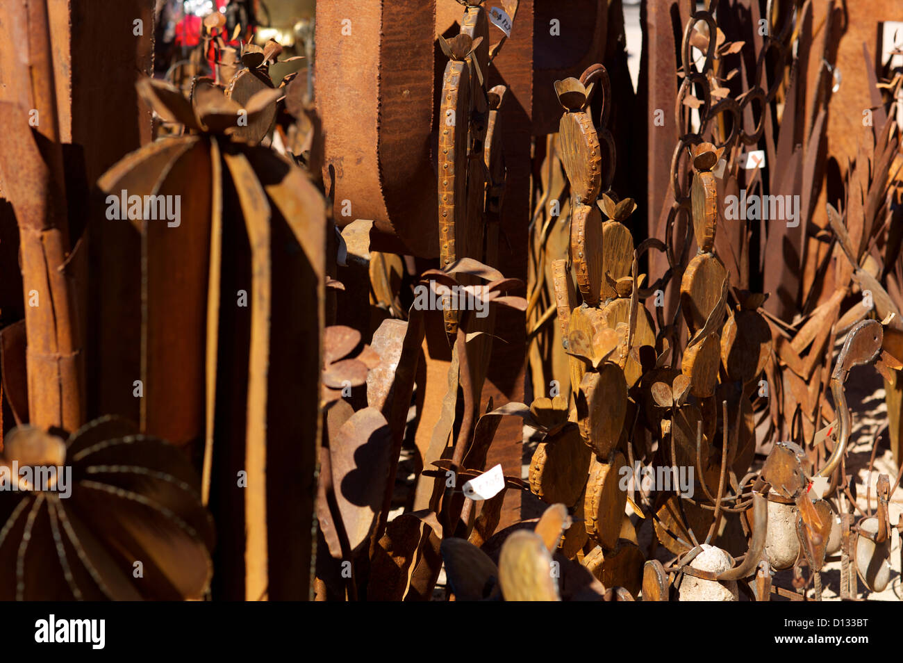 Variety of rusty objects for sale Stock Photo