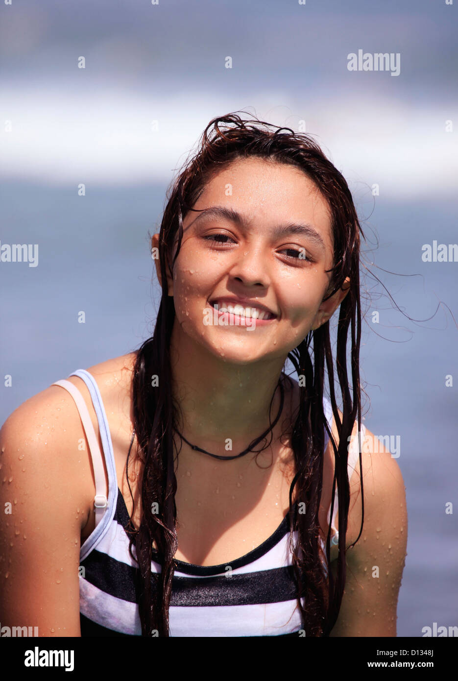 Portrait of the beautiful Asian girl. Indonesia. Java Stock Photo - Alamy