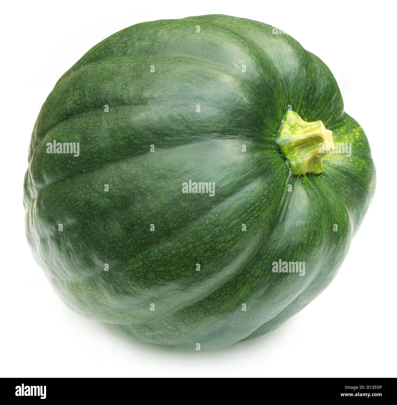 Green pumpkin isolated over white background Stock Photo