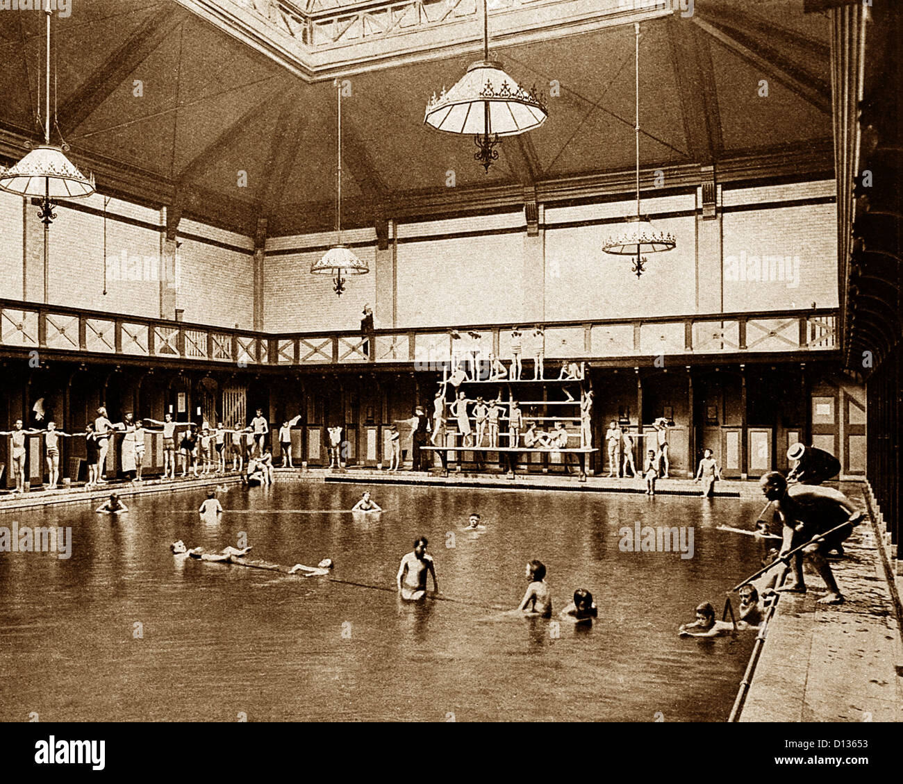 Kensington Public Baths London probably 1920s Stock Photo Alamy