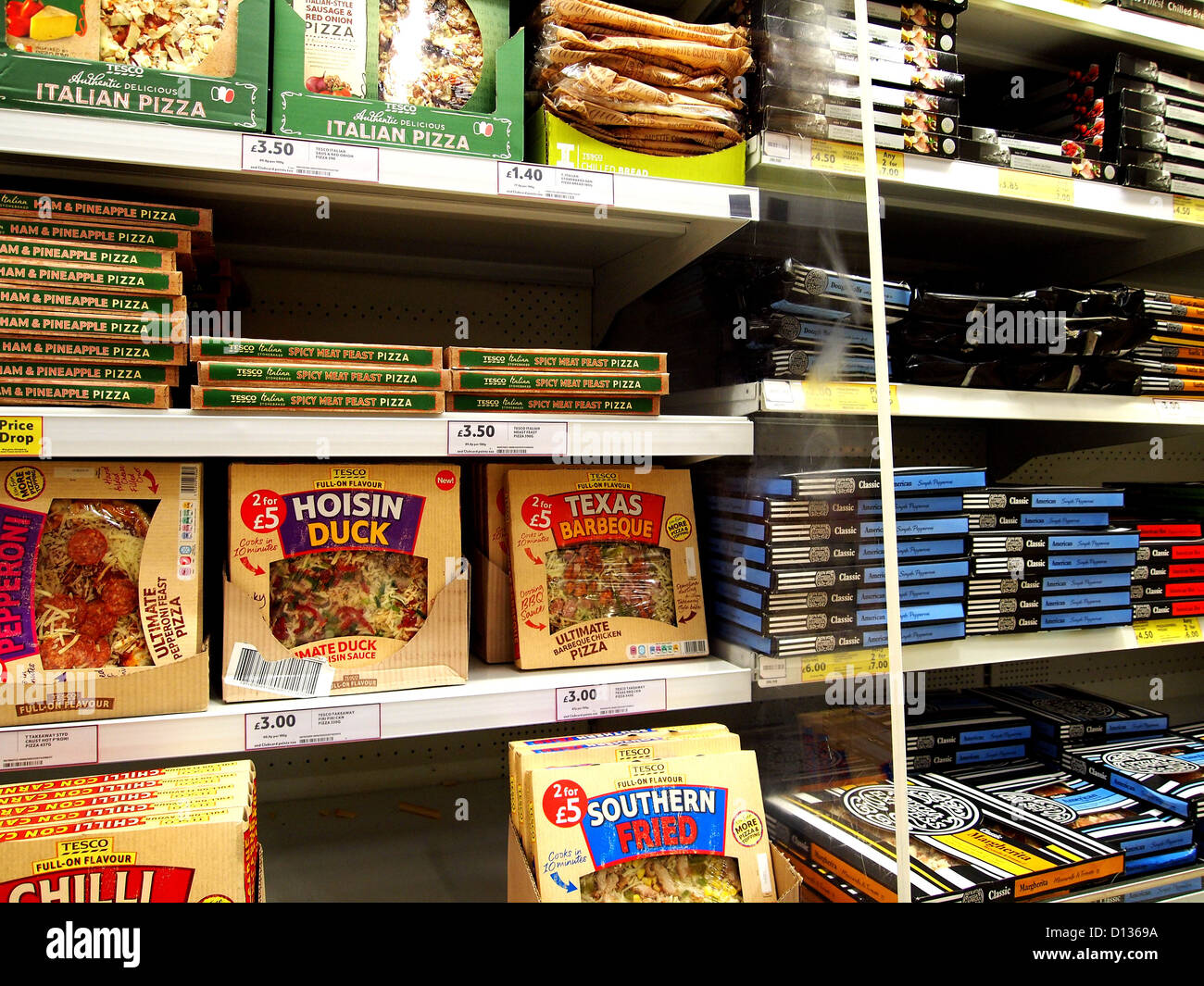 Fully stocked shelves ready for the Christmas shopping rush in a large