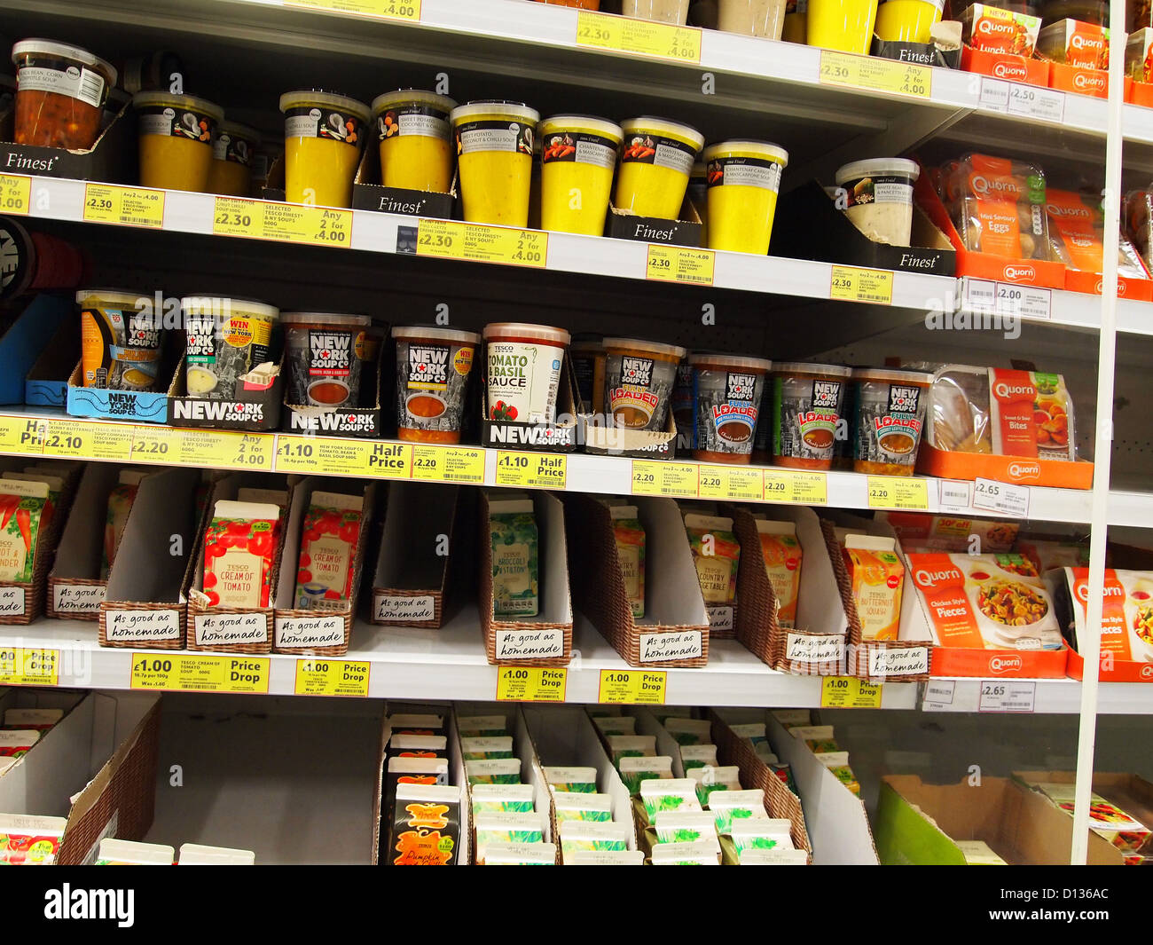 Fully stocked shelves ready for the Christmas shopping rush in a large